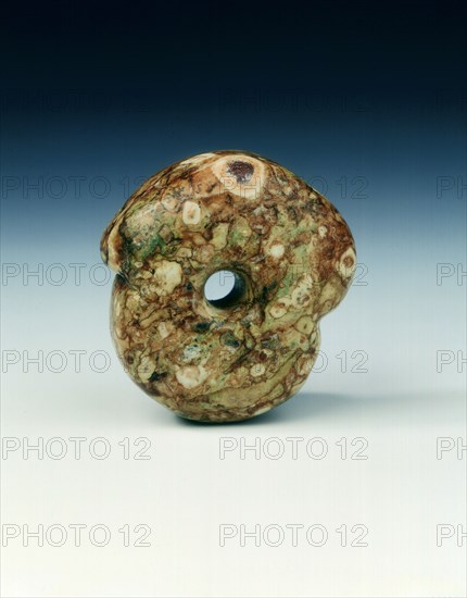 Jade pudding stone ring, neoloithic, Chahai type, northern China, c4700-3000 BC. Artist: Unknown