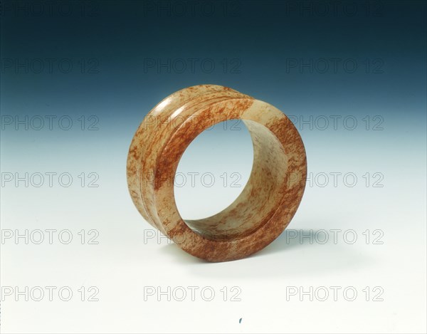 Yellowish jade toggle, Han dynasty, China, 206 BC-220 AD. Artist: Unknown