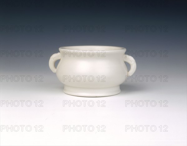 Dehua blanc de chine censer, Ming-Qing dynasty, China, mid 17th century. Artist: Unknown