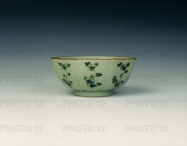 Bowl with famille verte floral sprays, Qing dynasty, China, c1700. Artist: Unknown