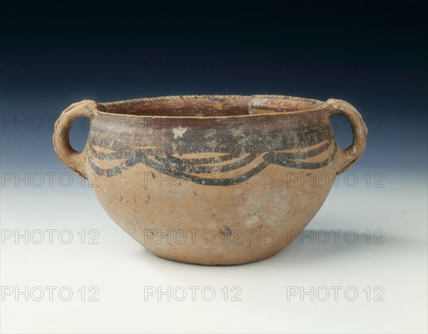 Red pottery jar with painted designs, Neolithic, Ma Chang phase, China, c2500 BC-1700 BC. Artist: Unknown