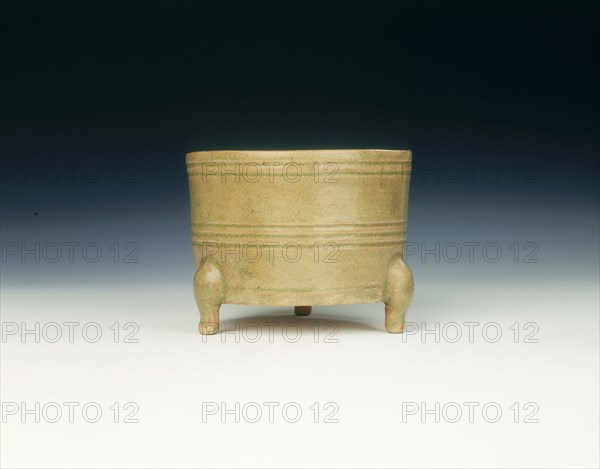 Celadon tripod censer, China or Vietnam, 11th-13th century. Artist: Unknown