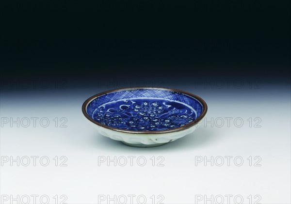 Blue and white Shonsui-style saucer, Japan, 19th century. Artist: Unknown