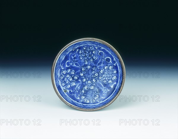 Blue and white Shonsui-style saucer, Japan, 19th century. Artist: Unknown