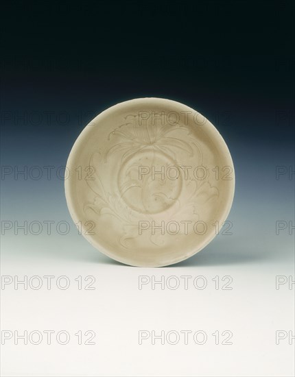 Qingbai bowl with lily spray, Song dynasty, China, late 11th-early 12th century. Artist: Unknown