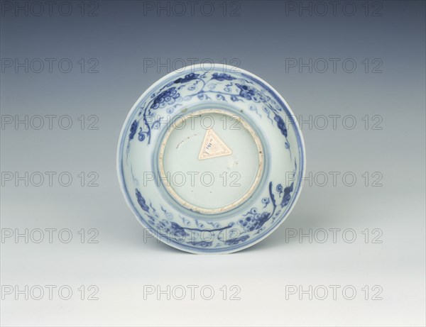 Blue and white dish, Ming dynasty, China, c1500. Artist: Unknown