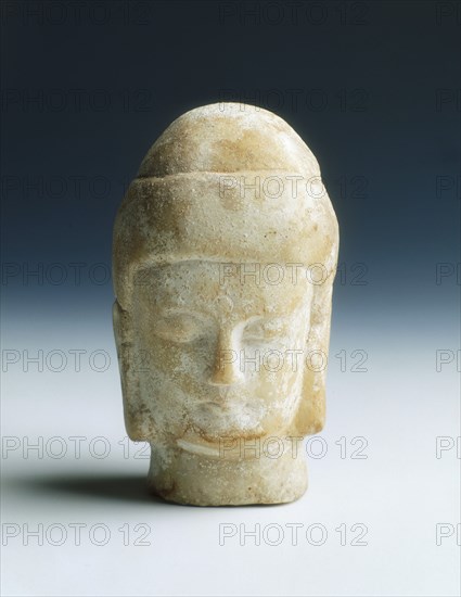 Marble head of a Buddhist figure, Eastern Wei-Northern Qi dynasty, China, mid-6th century. Artist: Unknown