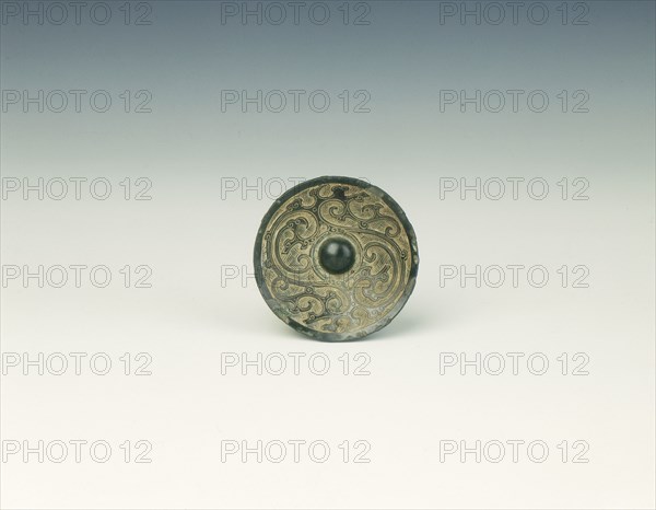 Bronze dagger pommel, Late Warring States, China, 3rd century BC. Artist: Unknown