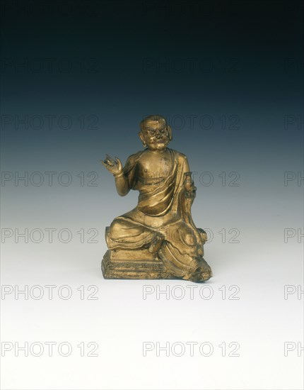 Gilt-copper figure of Kubera, Tibet, 18th century. Artist: Unknown