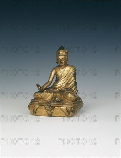 Gilt bronze monk, Tibet, 18th century. Artist: Unknown
