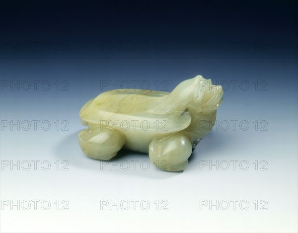Celadon jade dragon tortoise, Ming dynasty, China, 1368-1644. Artist: Unknown
