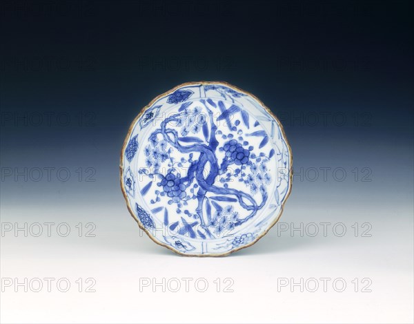 Blue and white Shonsui-type saucer, Ming dynasty, China, 2nd quarter of 17th century. Artist: Unknown