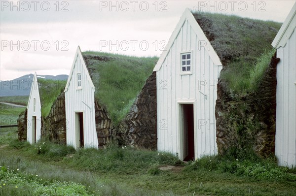 Glaumber Viking Farm, alleged home of Thorfinn Karlsefni. Artist: Unknown