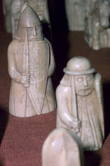 The Lewis Chessmen, (Norwegian?), c1150-c1200. Artist: Unknown