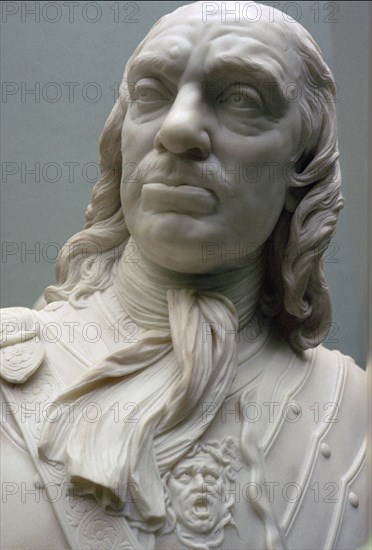 Bust of Lord Protector Oliver Cromwell, 1860. Creator: Matthew Noble.