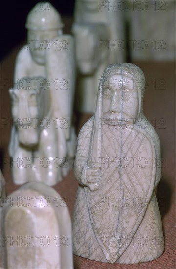 The Lewis Chessmen, (Norwegian?), c1150-c1200. Artist: Unknown