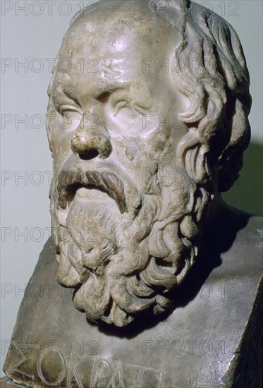 Bust of the Greek philosopher Socrates, 5th century BC. Artist: Unknown