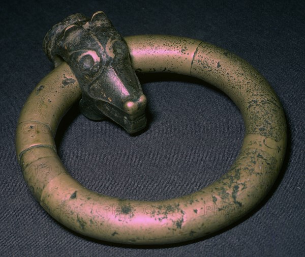 Door Ring found in a Viking grave, 9th century. Artist: Unknown
