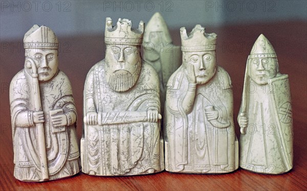 The Lewis Chessmen, (Norwegian?), c1150-c1200. Artist: Unknown