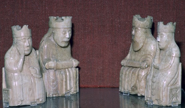 The Lewis Chessmen, (Norwegian?), c1150-c1200. Artist: Unknown