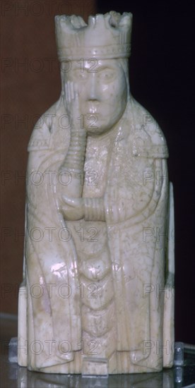 A Queen - The Lewis Chessmen, (Norwegian?), c1150-c1200. Artist: Unknown