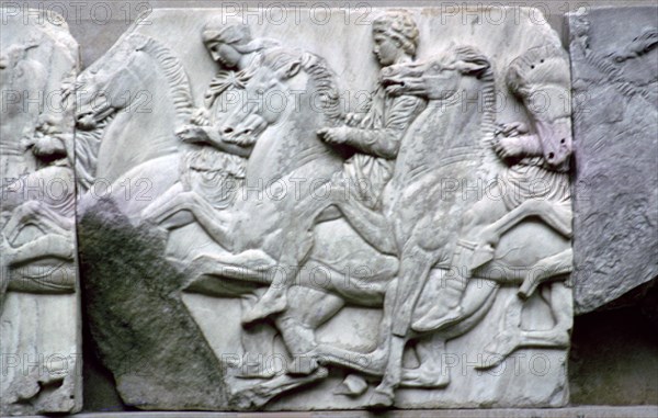 Part of the Elgin Marbles from the Parthenon, 5th century BC. Artist: Unknown