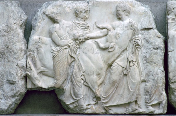 Part of the Elgin Marbles from the Parthenon, 5th century BC. Artist: Unknown