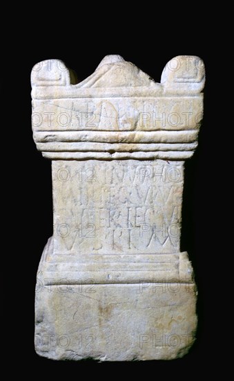 Roman Altar from York dedicated to mother goddesses. Artist: Unknown