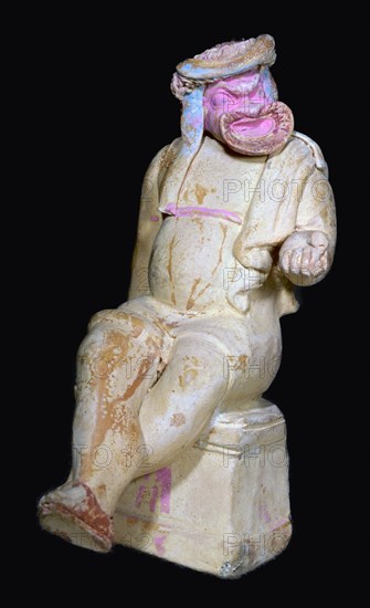 Greek terracota vessel of an actor. Artist: Unknown