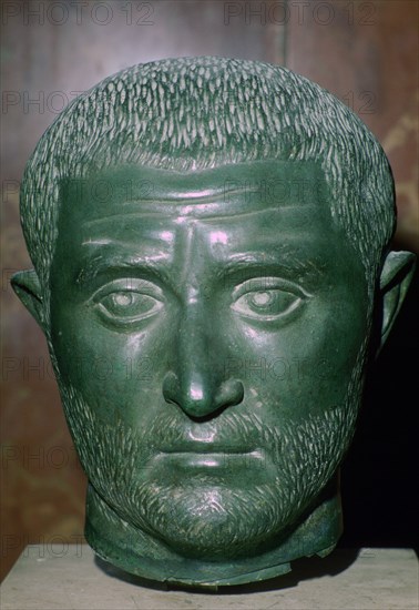 Bust of Trebonianus Gallus, 3rd century. Artist: Unknown