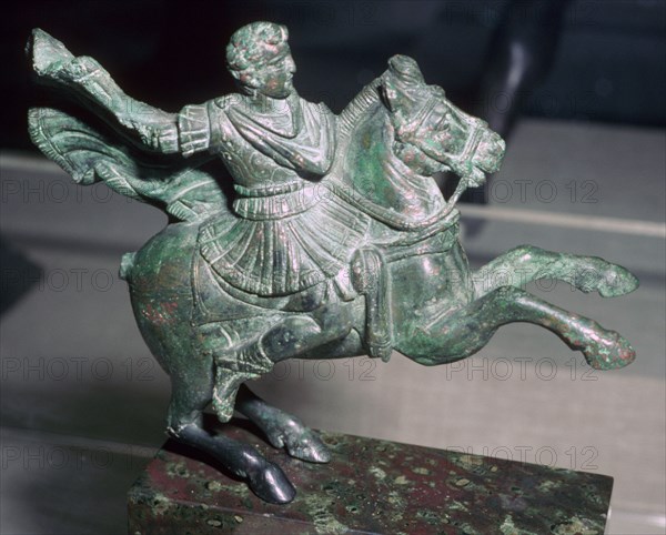Roman statuette of Alexander the Great on horseback. Artist: Unknown