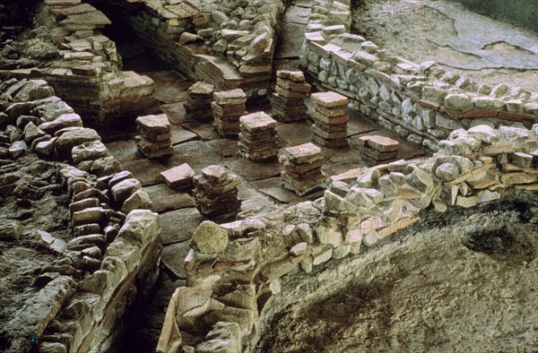 Foundation of a hypocaust, 3rd century. Artist: Unknown