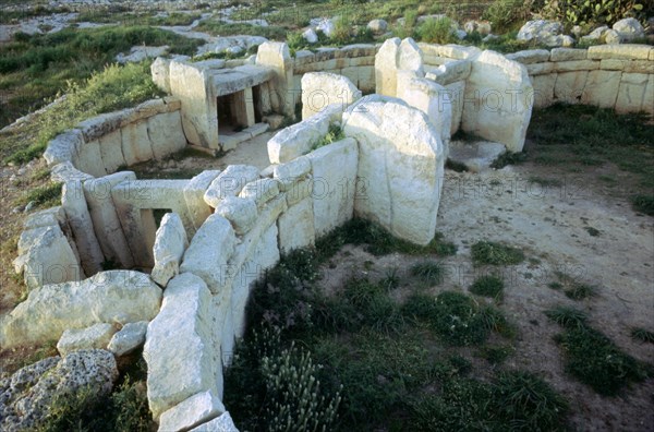 Mnajdra Temple complex on Malta. Artist: Unknown