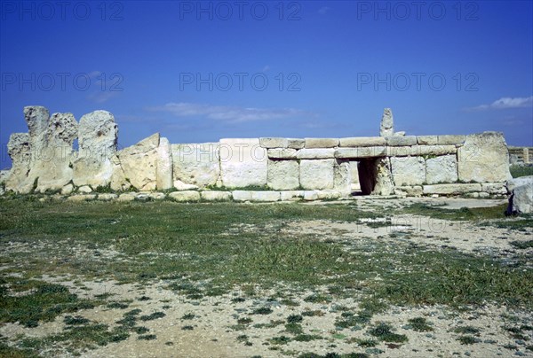 Hagar Qim temple on Malta. (c.3000 BC) Artist: Unknown