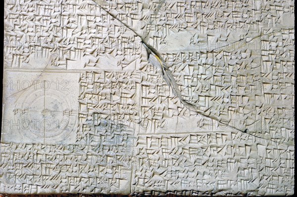 Babylonian clay tablet with Geometrical Problems. Artist: Unknown