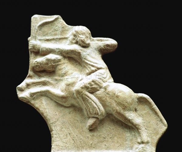 Scythian depiction of an archer on horseback. Artist: Unknown