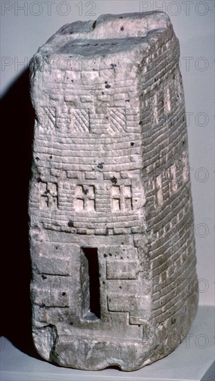 Limestone model of an ancient Egyptian house. Artist: Unknown