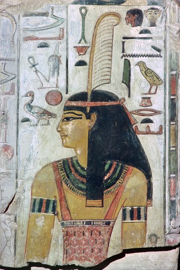 Papyrus image of the goddess Maat. Artist: Unknown