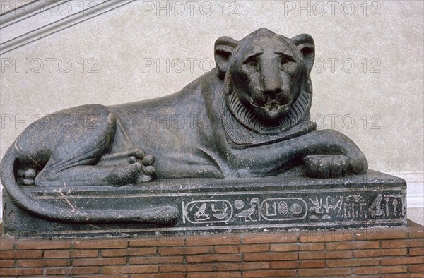 Egyptian sculpture of a lion. Artist: Unknown