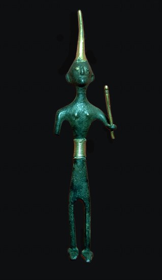 Bronze and gold Canaanite deity. Artist: Unknown