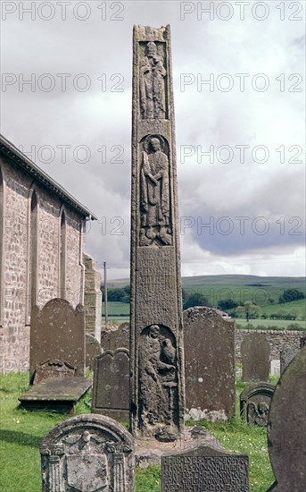 Bewcastle Anglo-Saxon Cross, 7th century. Artist: Unknown