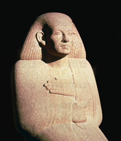 Sculpture of the Egyptian high priest Ankh Rekhu. Artist: Unknown