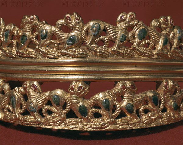 Detail of gold Sarmatian diadem. Artist: Unknown