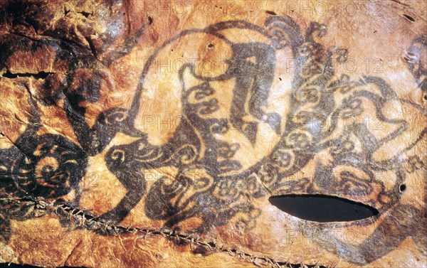 Scythian tattoo of fabulous beasts, 5th century BC. Artist: Unknown