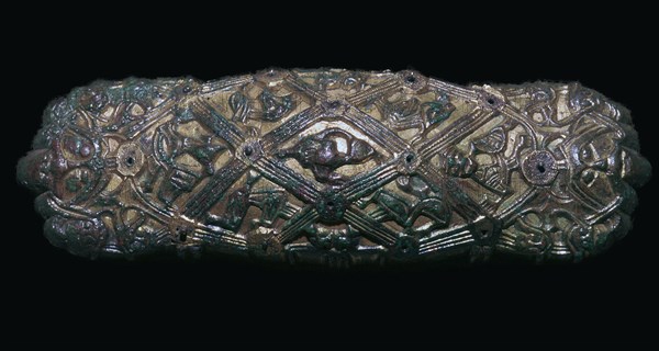 Viking gilt bronze brooch. Artist: Unknown