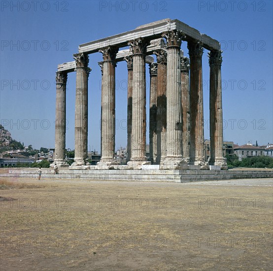 Temple of Olympian Zeus in Athens, 2nd century BC. Artist: Unknown