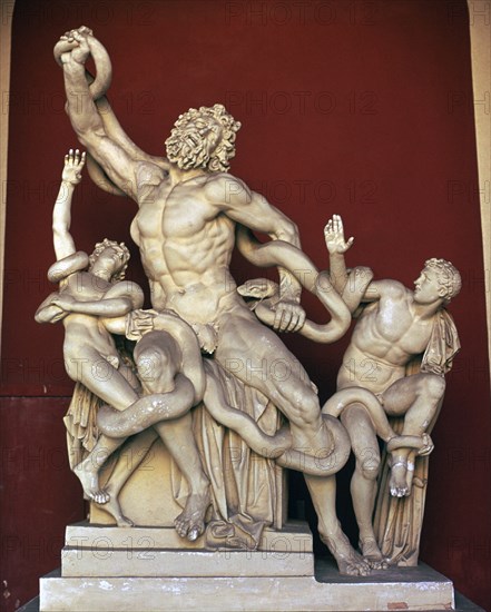 Laocoon group sculpture of men being devorued by serpents, 1st century BC. Artist: Pliny the Elder