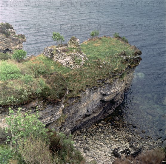 Dun Gruigaig, a promontory fort on the Isle of Skye. Artist: Unknown