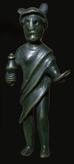 Romano-Celtic bronze statuette of a deity, 3rd century. Artist: Unknown