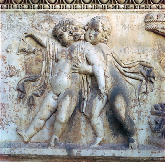 Detail of late Roman period Greek sarcophagus. Artist: Unknown